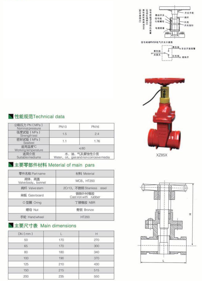 消防溝槽信號(hào)閘閥 消防溝槽信號(hào)閘閥